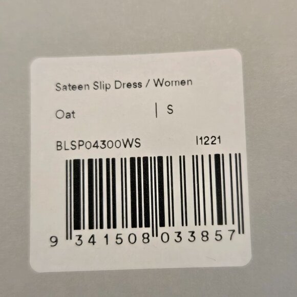 Ettitude Bamboo Sateen Slip Dress Oat Sustainable Quiet Luxury Minimalist NWT - Picture 9 of 10
